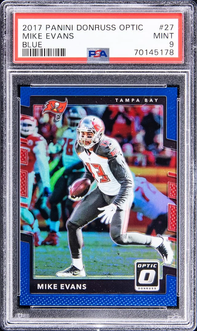 2017 Panini Donruss Optic Mike Evans Blue #27 card image