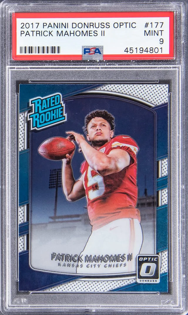 2017 Panini Donruss Optic Patrick Mahomes Red Yellow #177 card image