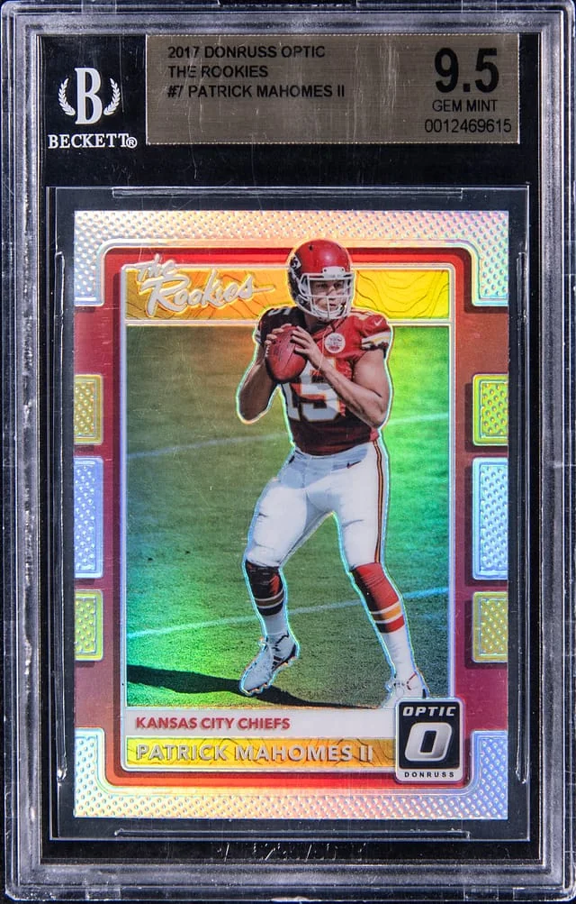 2017 Panini Donruss Optic Patrick Mahomes The Rookies #7 card image