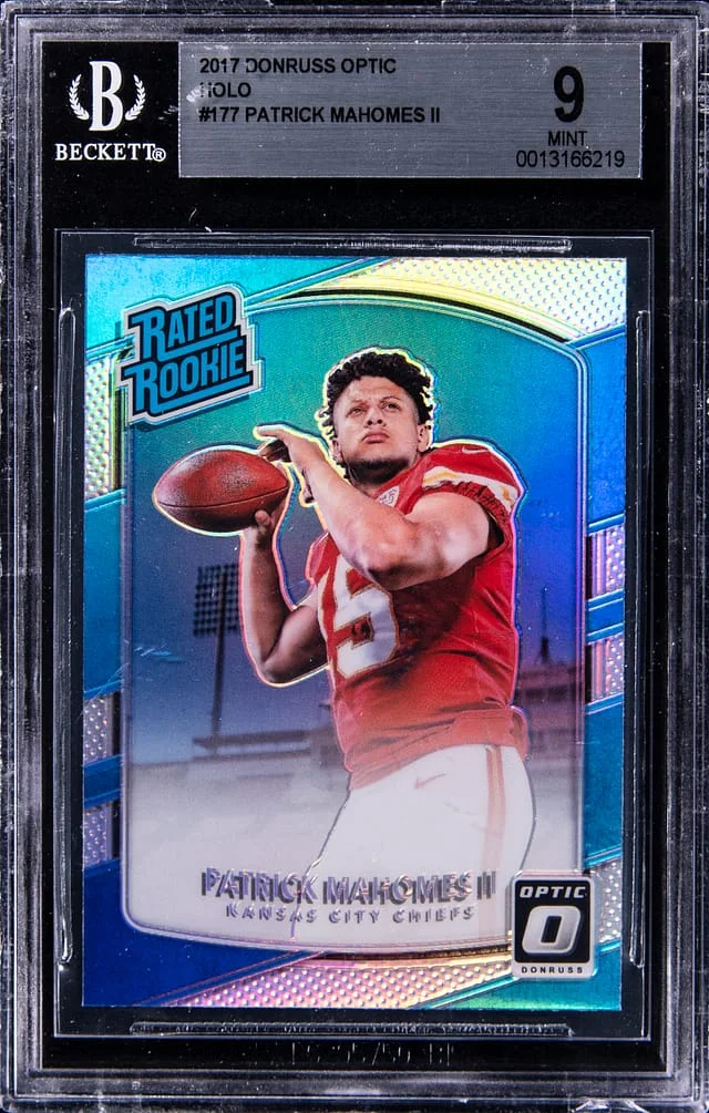 2017 Panini Donruss Optic Patrick Mahomes II Autograph Holo #177 card image