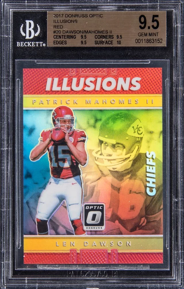 2017 Panini Donruss Optic Patrick Mahomes II Illusions Red #20 card image