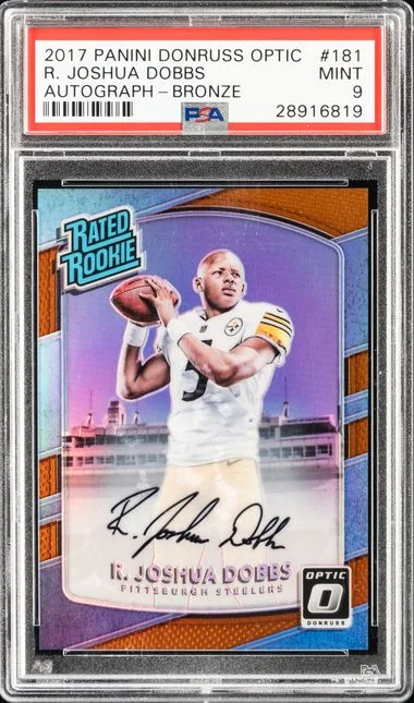 2017 Panini Donruss Optic R. Joshua Dobbs Autograph-Bronze #181 card image
