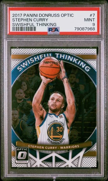 2017 Panini Donruss Optic Stephen Curry Swishful Thinking #7 card image
