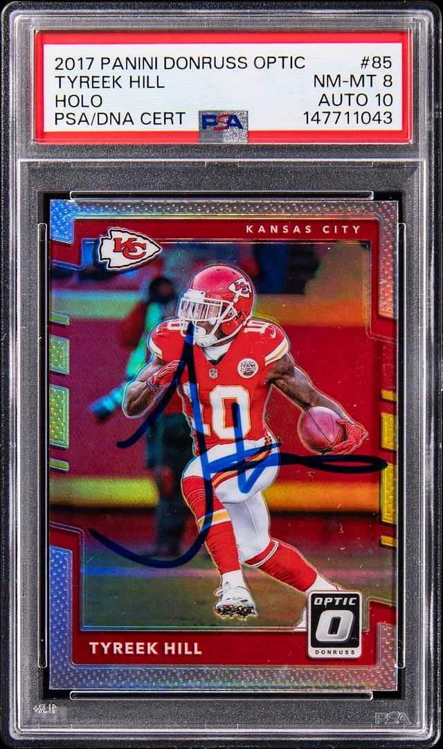2017 Panini Donruss Optic Tyreek Hill Holo #85 card image