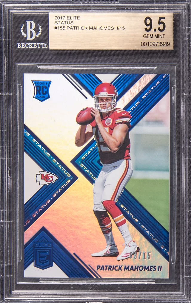 2017 Panini Donruss Patrick Mahomes II Elite Red #155 card image
