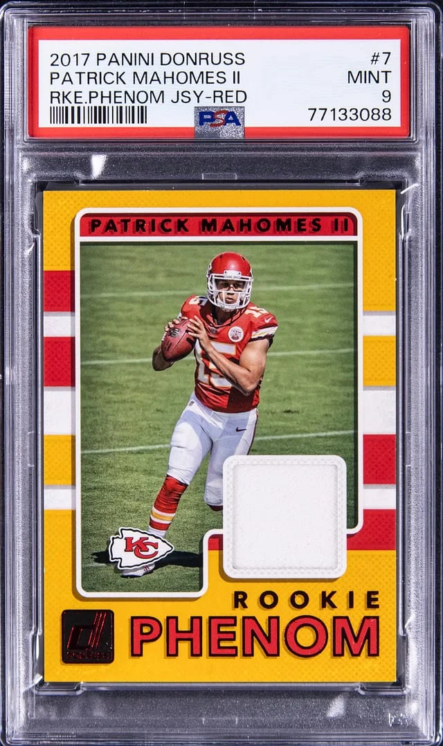 2017 Panini Donruss Patrick Mahomes II Threads #7 card image