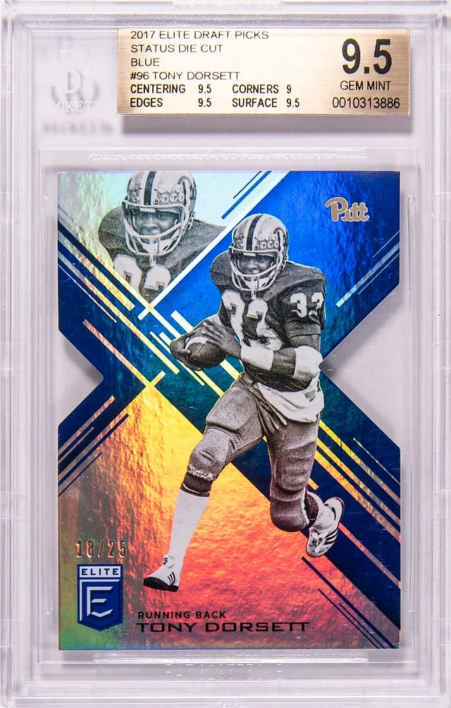 2017 Panini Elite Tony Dorsett Draft Picks Status Die Cut Blue #96 card image