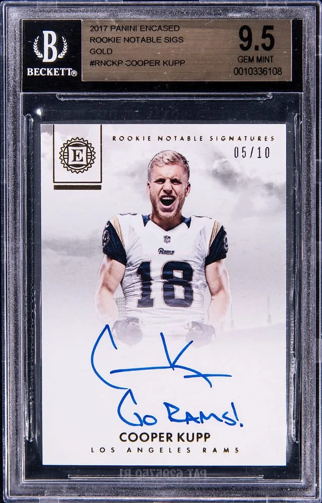 2017 Panini Encased Cooper Kupp Notable Signatures Gld #RNCKP card image