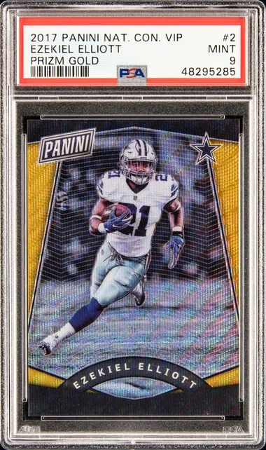2017 Panini Ezekiel Elliott National Convention VIP Prizm Gold #2 card image