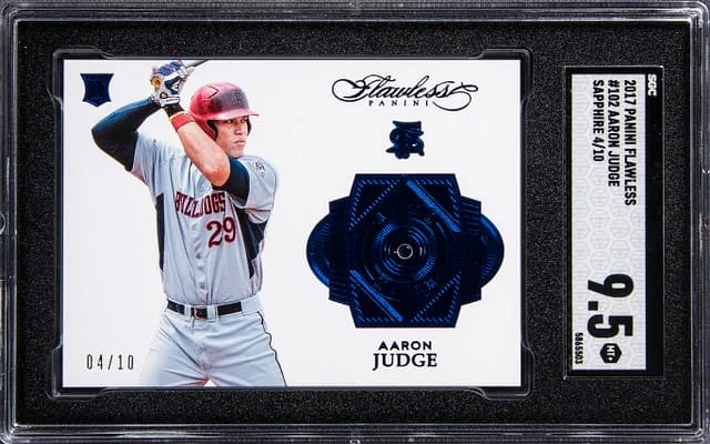 2017 Panini Flawless Aaron Judge Sapphire #102 card image