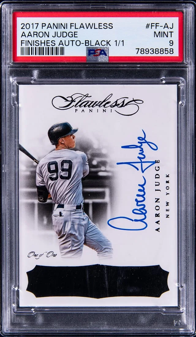 2017 Panini Flawless Aaron Judge Finishes Autographs Black #FF-AJ card image
