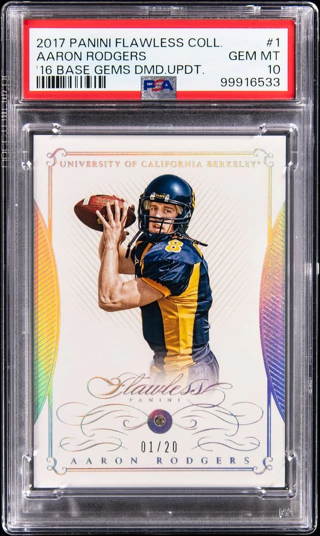 2017 Panini Flawless Aaron Rodgers Collection '16 Base Gems Diamond Update #1 card image