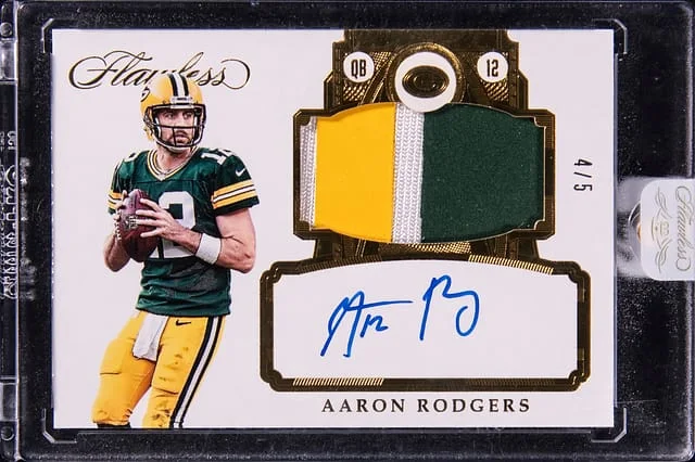 2017 Panini Flawless Aaron Rodgers Patch Autograph #PA-AR card image