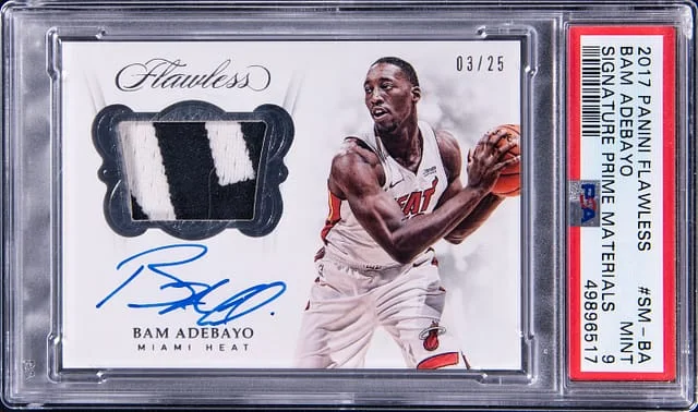 2017 Panini Flawless Bam Adebayo Signature Prime Materials #SM-BA card image