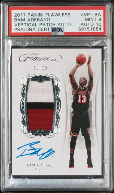 2017 Panini Flawless Bam Adebayo Vertical Patch Autograph #VP-BA card image