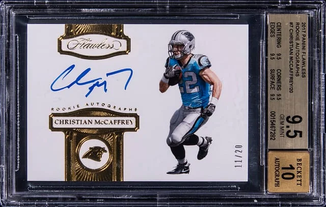 2017 Panini Flawless Christian McCaffrey Autograph #7 card image