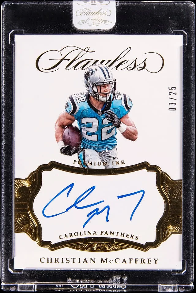 2017 Panini Flawless Christian McCaffrey Premium Ink #PI-CM card image