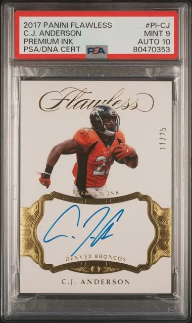 2017 Panini Flawless C.J. Anderson Premium Ink #PI-CJ card image