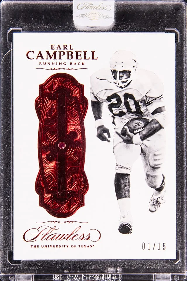 2017 Panini Flawless Earl Campbell - Panini Encased Collegiate The University of Texas #G-EC card image