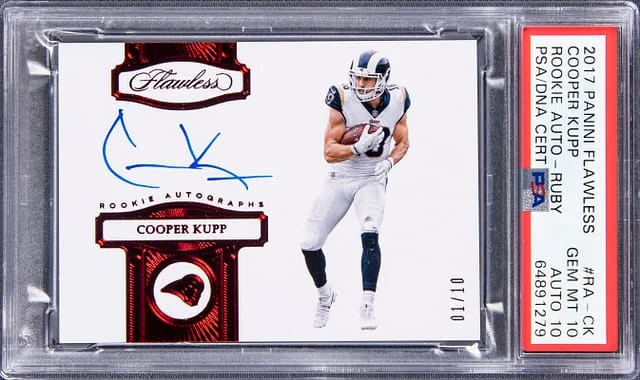 2017 Panini Flawless Football Cooper Kupp Autographs Ruby #RA-CK card image