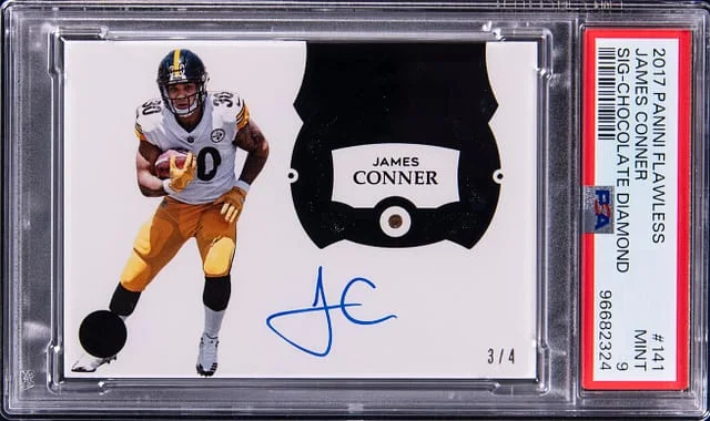 2017 Panini Flawless James Conner Signature Chocolate Diamond #141 card image
