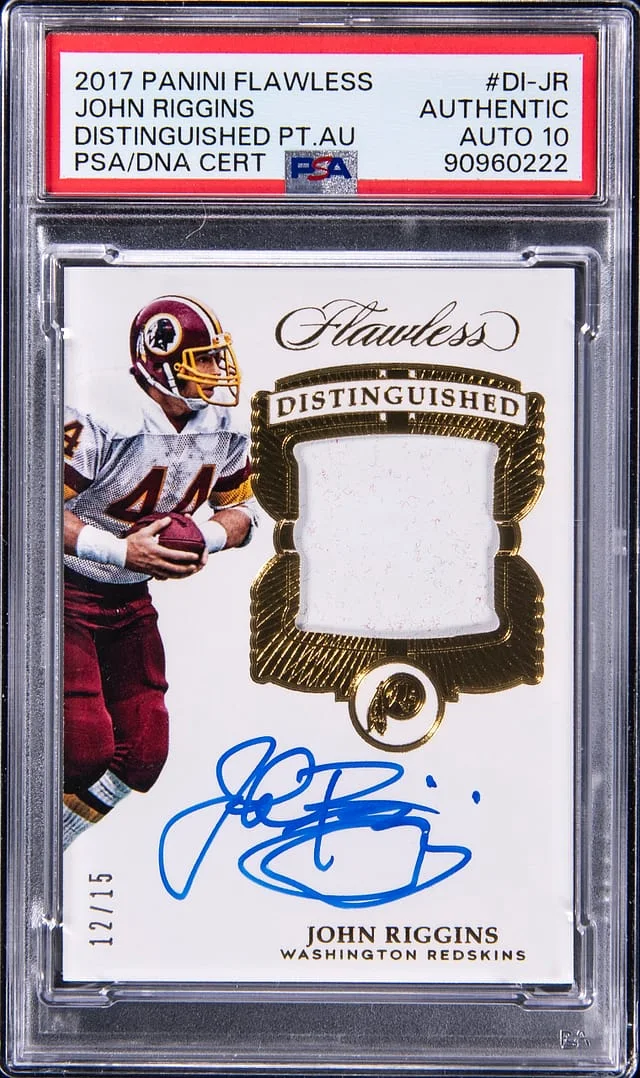 2017 Panini Flawless John Riggins Distinguished Patch Autograph #DI-JR card image