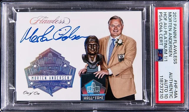 2017 Panini Flawless Morten Anderson Hall Of Fame Autographs Platinum #HF-MA card image