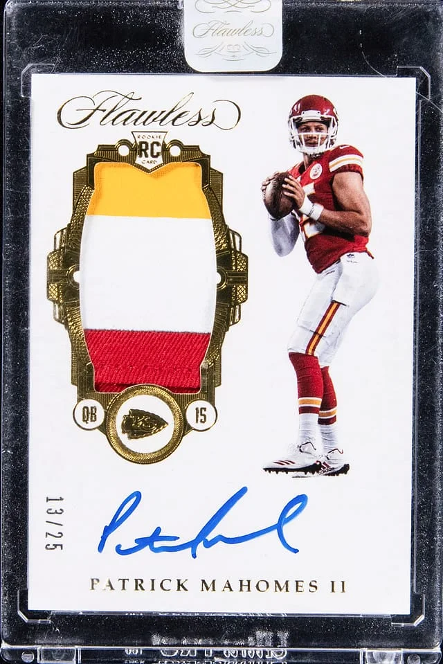 2017 Panini Flawless Patrick Mahomes II Patch Autograph (RPA) #RM-PM card image