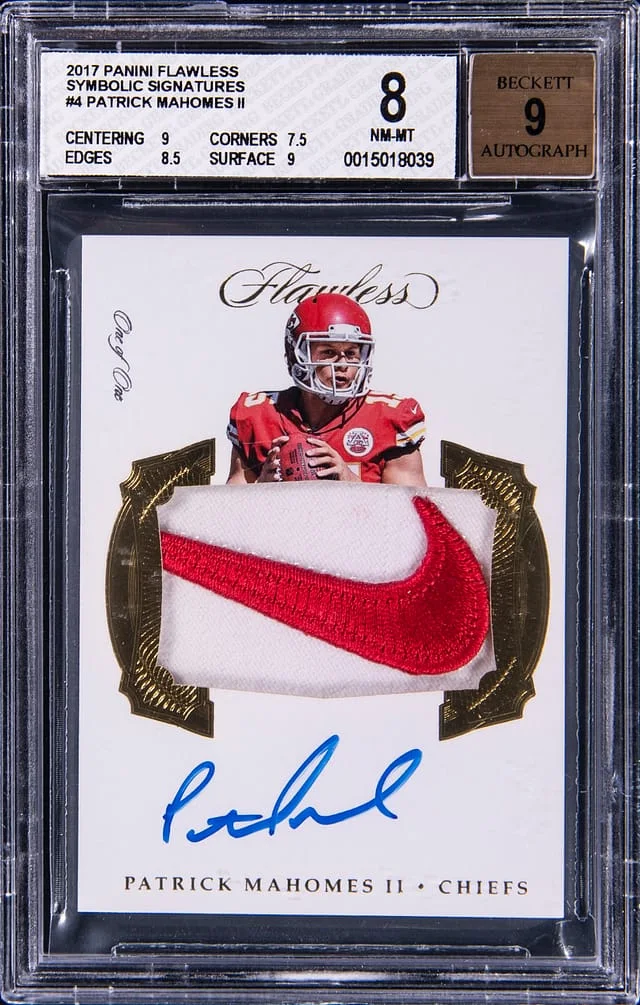 2017 Panini Flawless Patrick Mahomes II Symbolic Signatures #SS-PM card image