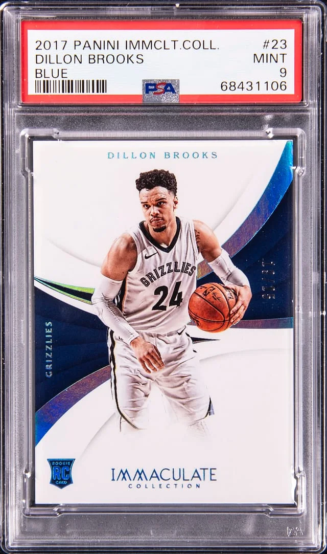 2017 Panini Immaculate Collection Dillon Brooks Blue #23 card image