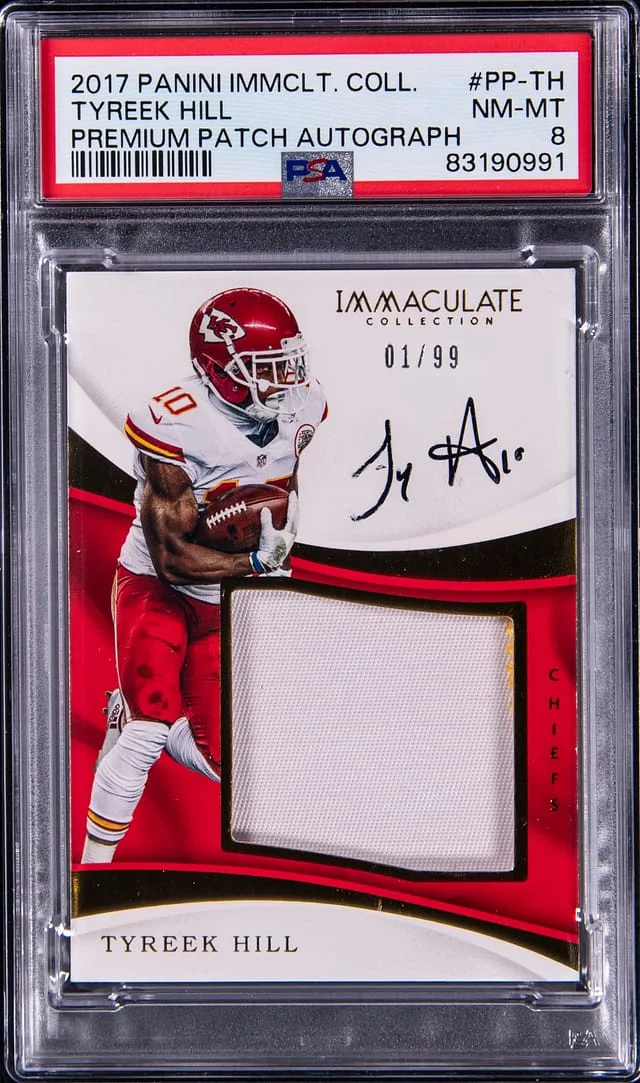 2017 Panini Immaculate Collection Tyreek Hill Premium Patch Autograph #PP-TH card image