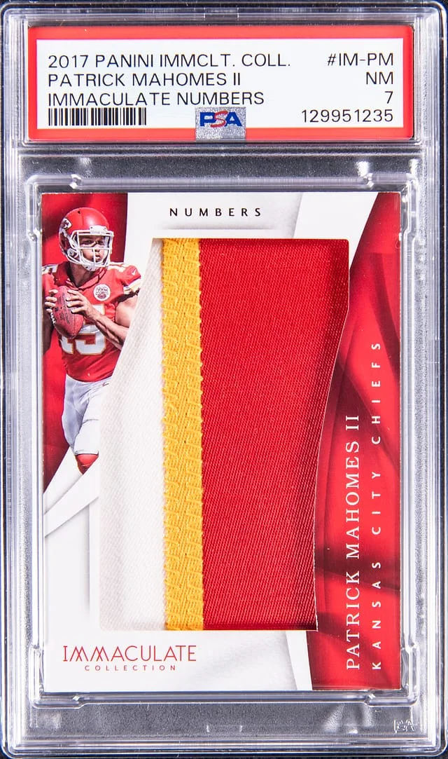 2017 Panini Immaculate Patrick Mahomes II Immaculate Numbers #IM-PM card image