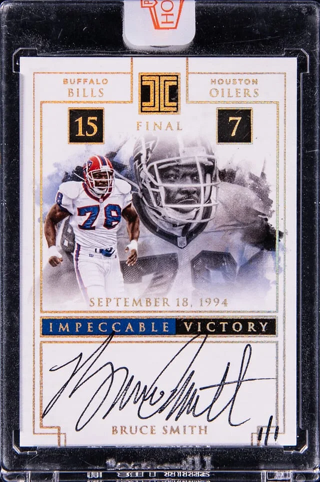 2017 Panini Impeccable Bruce Smith Victory #IV-BSM card image