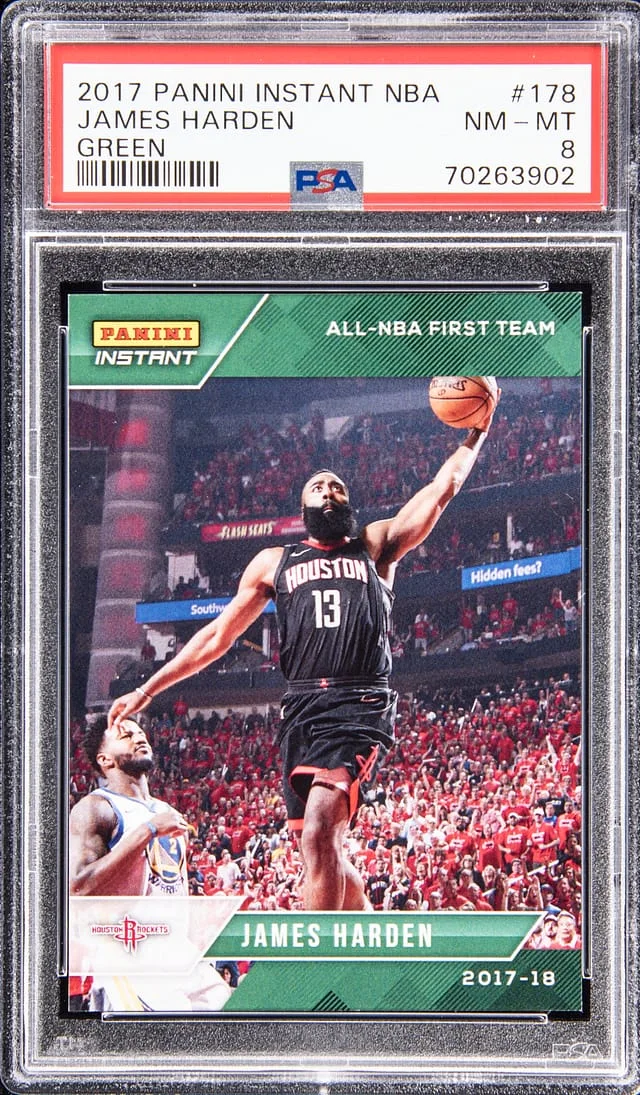 2017 Panini James Harden Instant NBA Green #178 card image