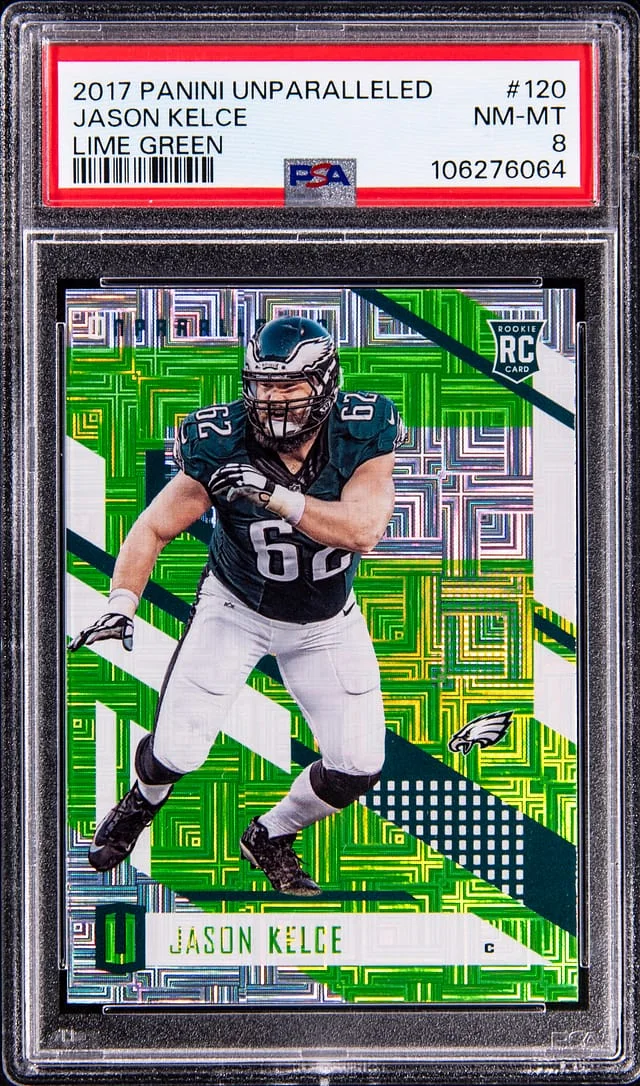2017 Panini Jason Kelce Unparalleled Lime Green #120 card image