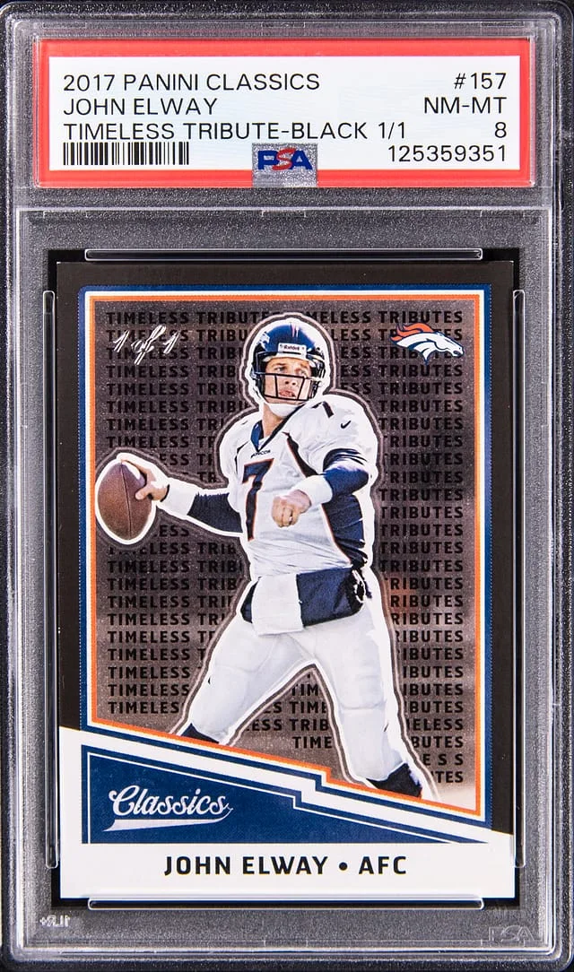 2017 Panini John Elway Classics Timeless Tribute Black #157 card image
