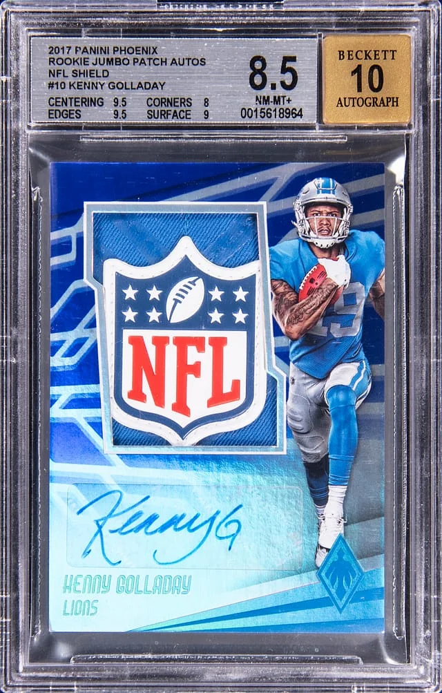 2017 Panini Kenny Golladay Phoenix Jumbo Patch Autos NFL Shield #JRS-KG card image