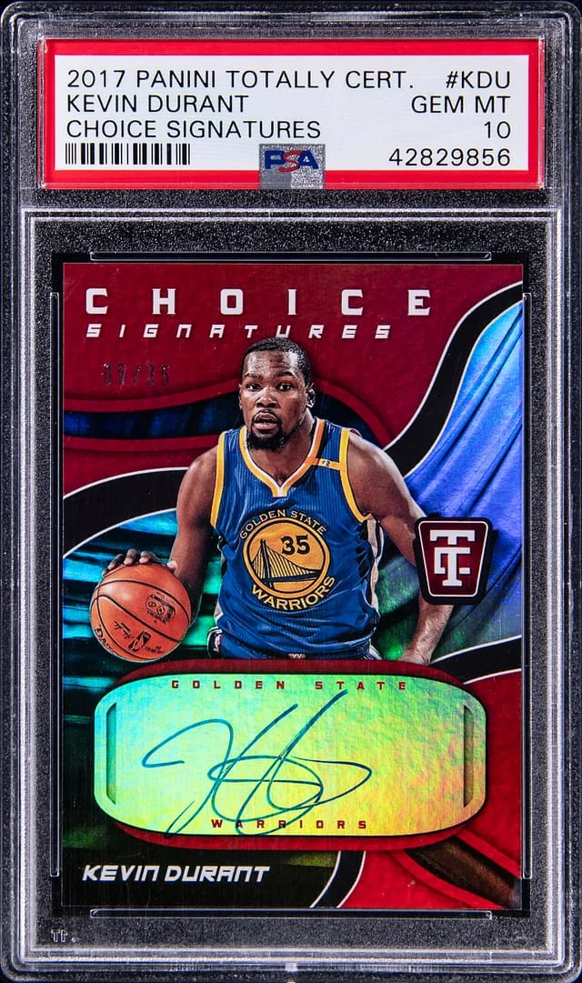 2017 Panini Kevin Durant Totally Certified Choice Signatures #KDU card image