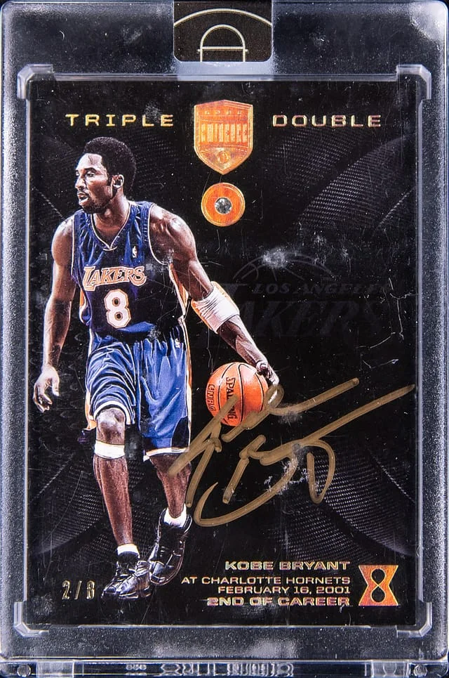 2017 Panini Kobe Bryant Kobe Eminence Triple Double Diamond Autographs #2 card image