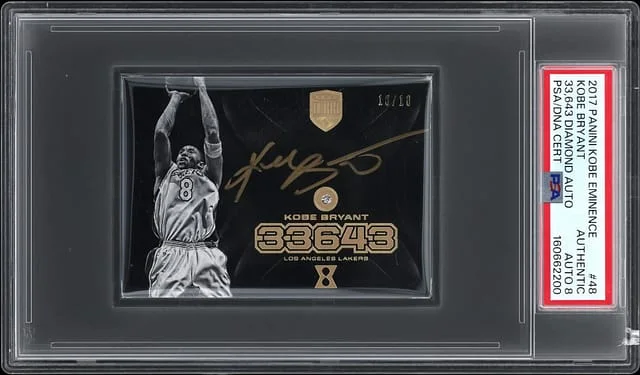 2017 Panini Kobe Bryant Kobe Eminence 33,643 Diamond Autograph #48 card image