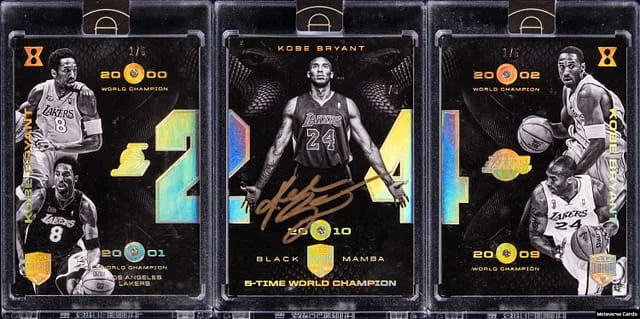 2017 Panini Kobe Eminence Championship Magnets Kobe Bryant Diamond Relic Cards Complete Set (3) - Featuring #no-number card image