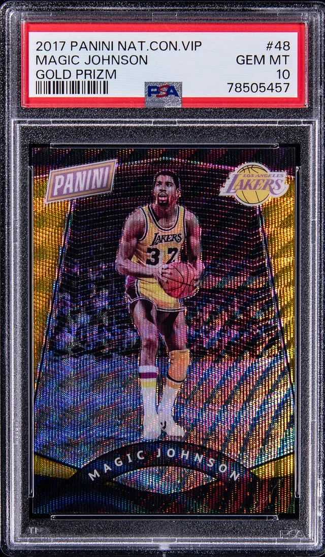 2017 Panini Magic Johnson National Convention VIP Gold Prizm #48 card image