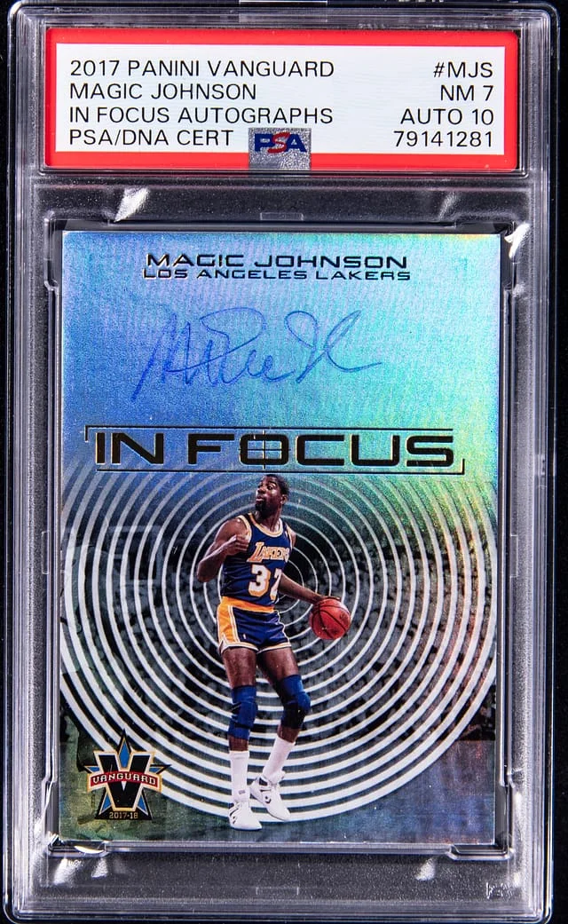 2017 Panini Magic Johnson Vanguard In Focus Autographs #MJS card image