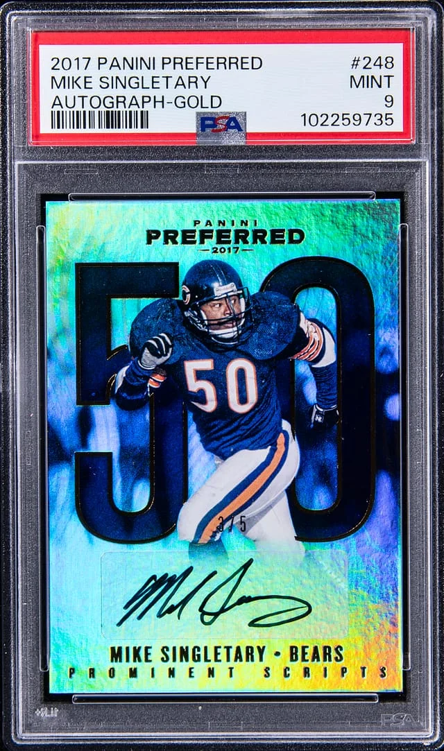 2017 Panini Mike Singletary Preferred Autograph Gold #248 card image