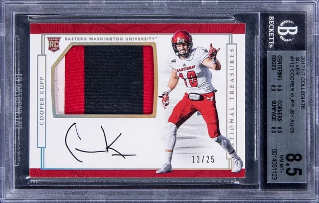 2017 Panini National Treasures Cooper Kupp Collegiate #112 card image