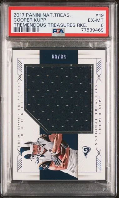 2017 Panini National Treasures Cooper Kupp Tremendous Treasures Rookies #19 card image