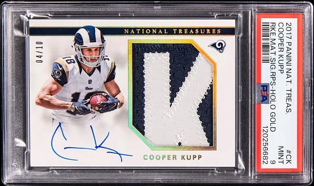 2017 Panini National Treasures Cooper Kupp Material Signatures RPS Holo Gold #RMS-CK card image