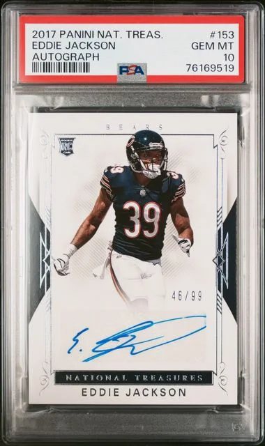 2017 Panini National Treasures Eddie Jackson Autograph #153 card image