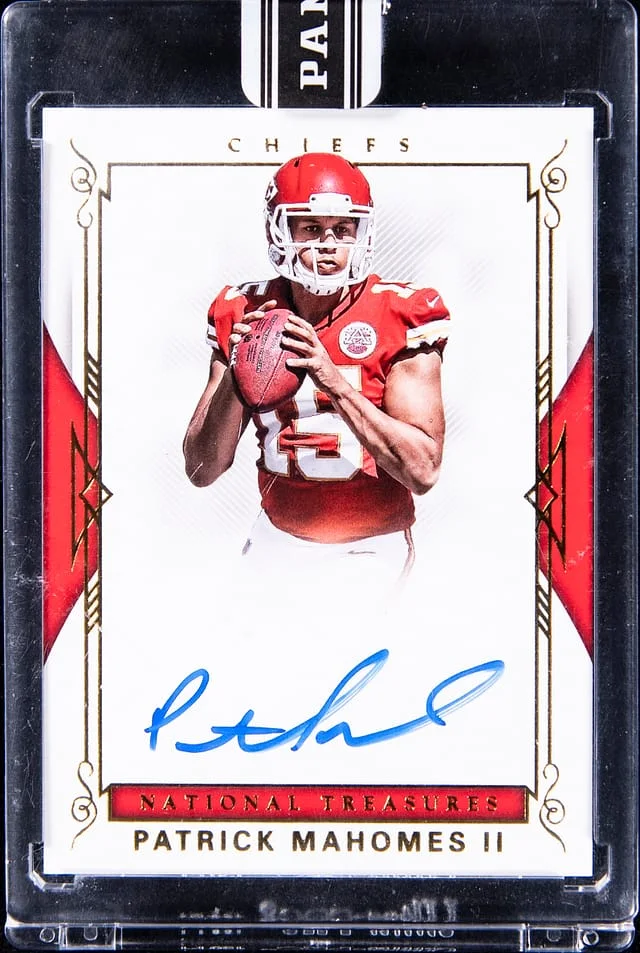 2017 Panini National Treasures Patrick Mahomes II Signatures #RS-2PM card image