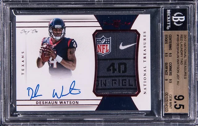 2017 Panini National Treasures Red Laundry #no-number card image